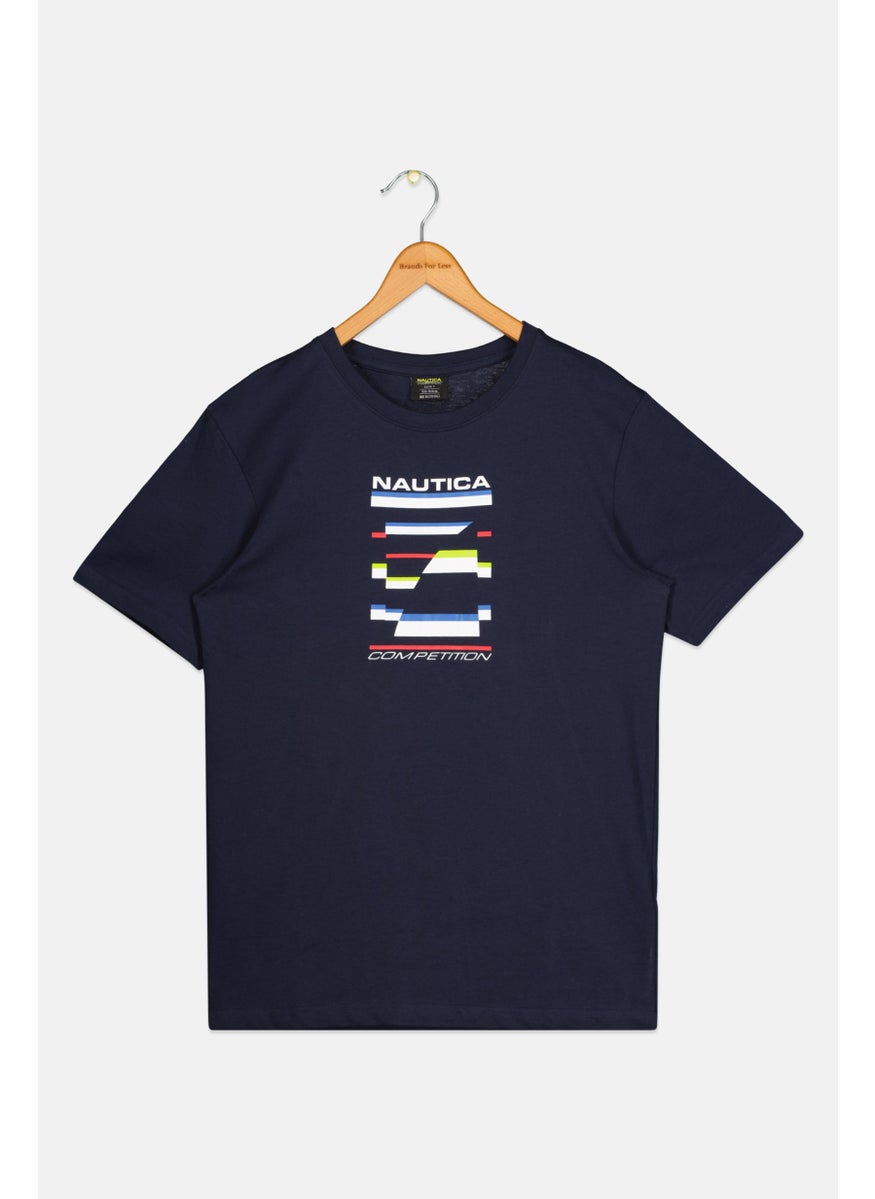 Nautica Competition - Kids Boys Brand Logo Short Sleeve T-Shirt, Navy - Image 1