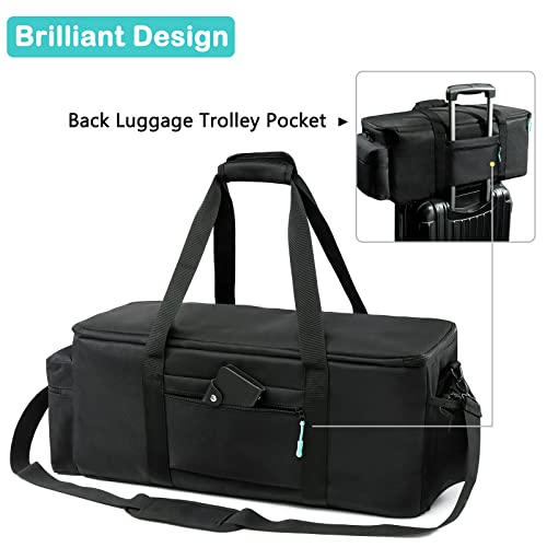 MYBAGZING Dj Cable Bag-24 Large Dj Cable File Bag-Dj Cabel Organizer Case-Travel Gig Bag-DJ Gear Bag for Dj Accessories-Dj Equipment Case with Padded Bottom and Divdiers - Image 4