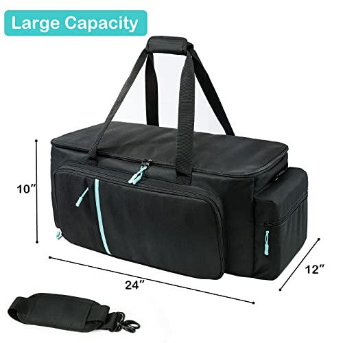 MYBAGZING Dj Cable Bag-24 Large Dj Cable File Bag-Dj Cabel Organizer Case-Travel Gig Bag-DJ Gear Bag for Dj Accessories-Dj Equipment Case with Padded Bottom and Divdiers - Image 5