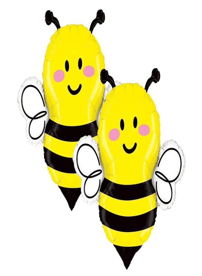 Artisan Owl Set of 2 Adorable Yellow Bumblebee 34" Foil Party Balloons - Image 2