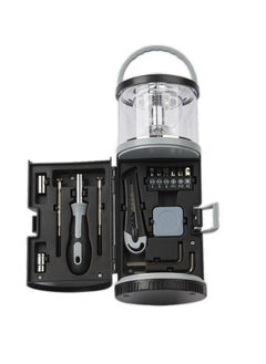 General 2-In-1 LED camping light with kit, battery-operated LED light with 15-piece tool and 2 lighting modes, portable emergency light for camping storm outage in house car workbench  - Image 1