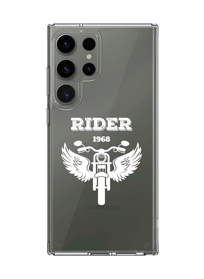 Stylizedd Classic Clear Case for Samsung Galaxy S23 Ultra , Hybrid Soft  Thin Transparent Cover [ Designed for Samsung Galaxy S23 Ultra ] - Rider 1968 - Image 1