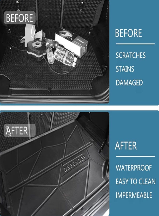 Rear Cargo Mat for Land Rover Defender, Boot Liner Trunk Mat for Defender 2020+ 5door Models, Heavy Duty Mats - Image 5
