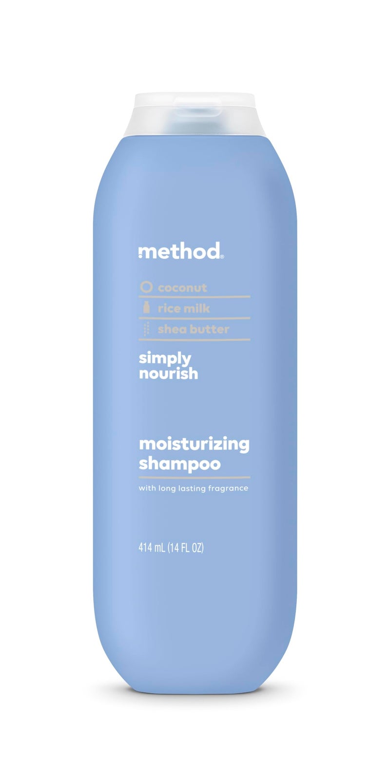 Method Moisturizing Shampoo, Simply Nourish with Shea Butter, Coconut, and Rice Milk Scent Notes, Paraben and Sulfate Free, 14 oz (Pack of 1) - Image 1