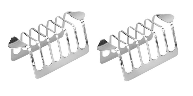 Dynore Stainless Steel 6 Slit Toast Rack- Set of 2 - Image 4