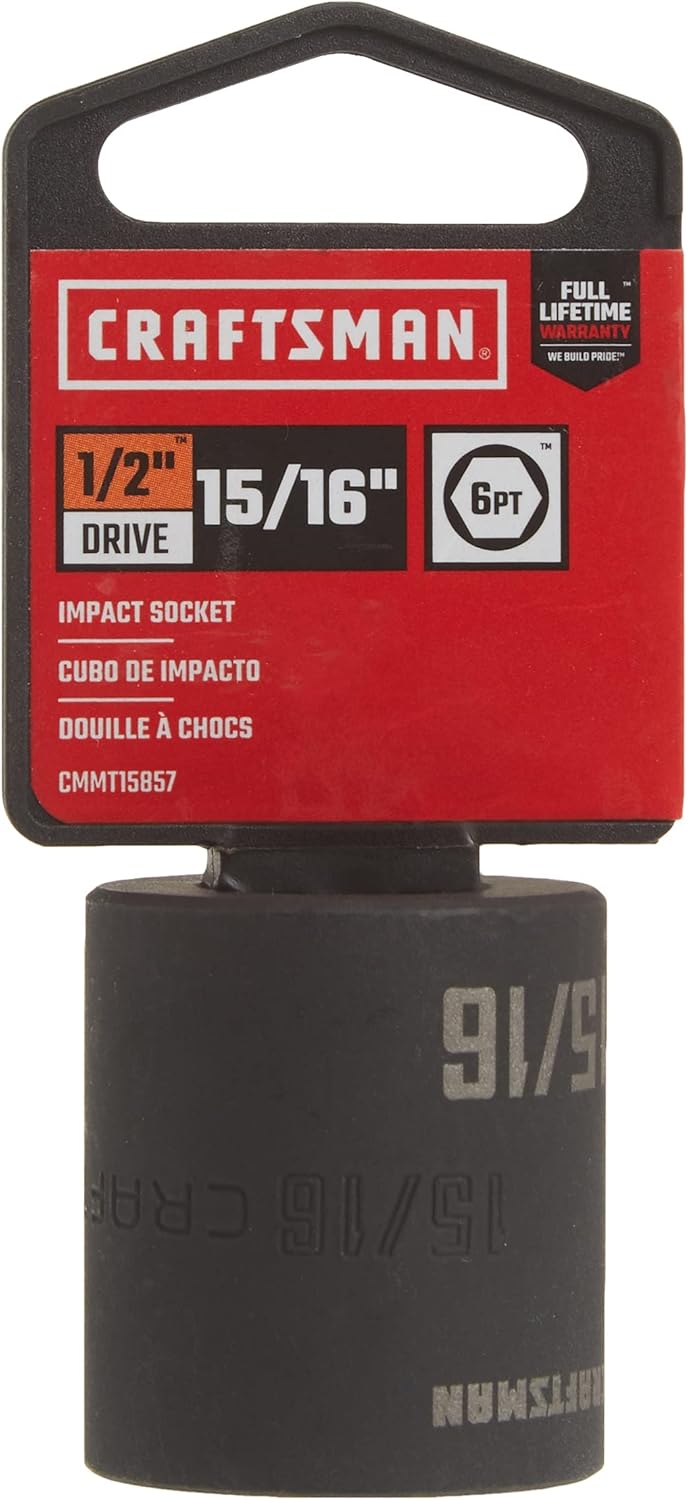 CRAFTSMAN CRAFTSMAN Shallow Impact Socket SAE 12 Inch Drive 1516 Inch 6 Point CMMT15857  - Image 2