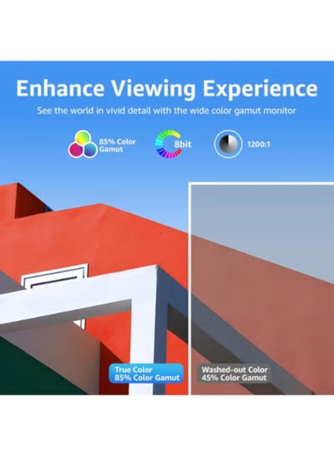 15.6" Portable FHD Frameless Monitor – Travel-Friendly USB-C & HDMI Display with Speakers for Laptop, PC & Gaming - Image 3