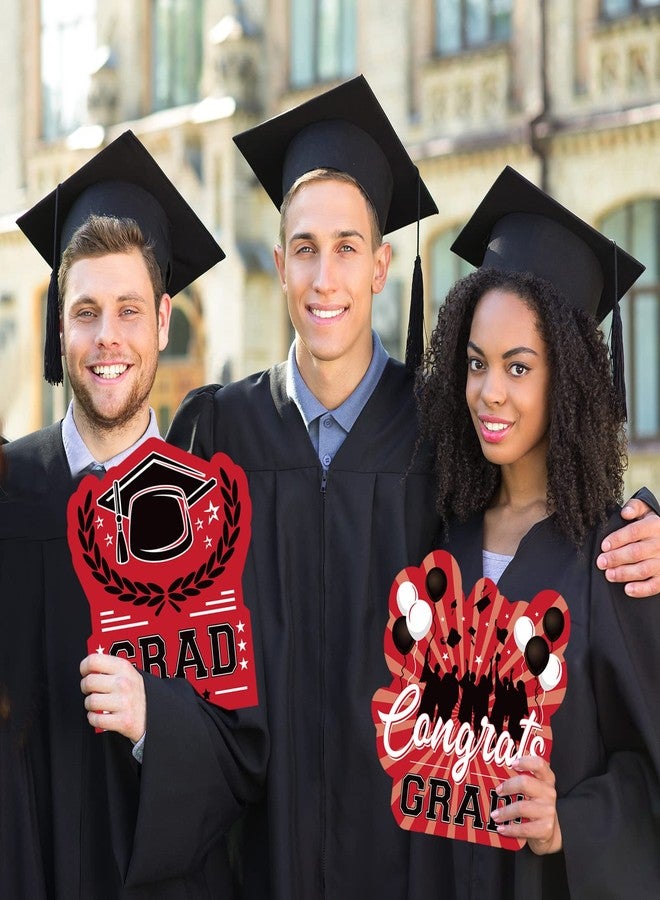 Yisong 10 Pcs Red Graduation Table Decorations 2026, Graduation Centerpieces for Tables, Class of 2026 Congrats Grad Honeycomb Centerpieces, Grad Table Toppers for Party Supplies - Image 5