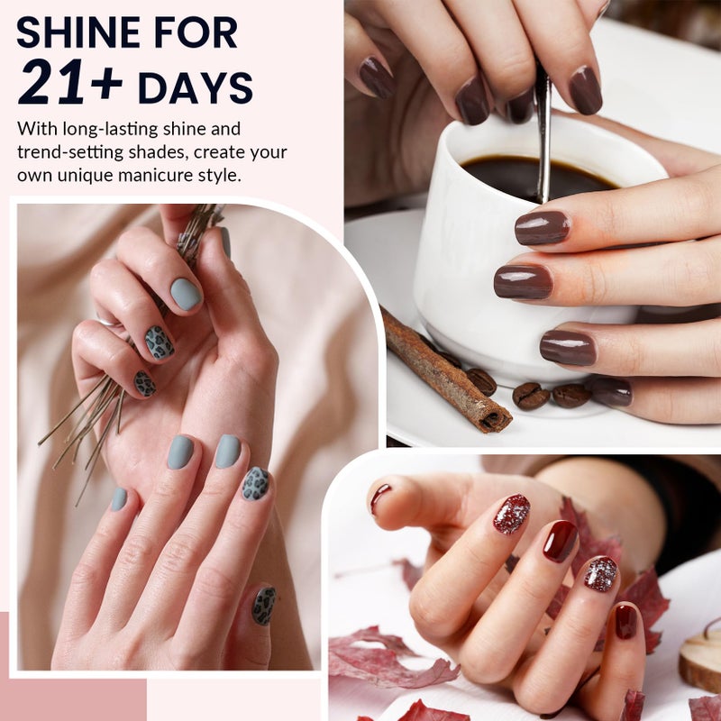 VANREESA 42 Pcs Gel Nail Polish Kit with U V Light 24 Colors Gel Polish Nail Kit Base Coat Glossy & Matte Top Coat Complete Nail Kit with Manicure Tools Gifts for Women Girls - Image 5