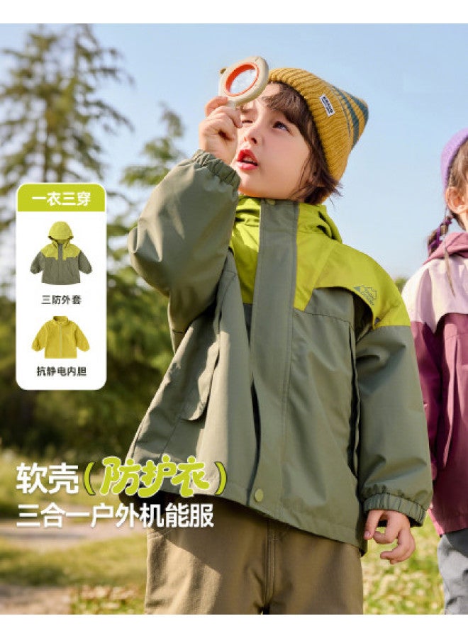 Doodle Home kids Hooded Jacket - Waterproof Autumn Windbreaker For Boys & Girls, Multi-layer Top For Big Kids - Image 1