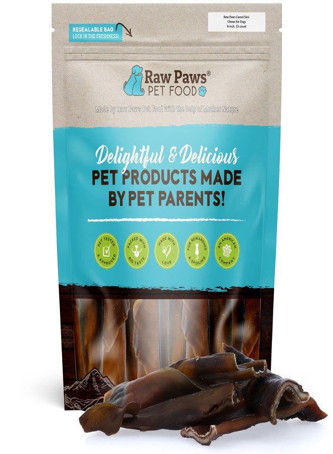 Raw Paws Camel Skin Chews for Dogs, 10-inch (10-Count) - Rawhide Free Dog Chew Long Lasting - Support Dog Anxiety Relief - Bully Stick Alternative - Image 1