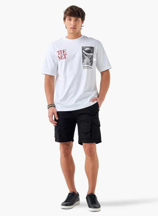 SP Characters Edouard Manet Print T-shirt with Crew Neck