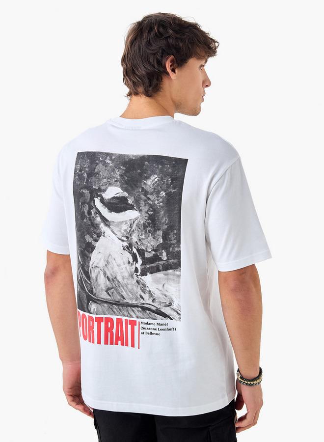 اس بي كاركترز تيشيرت إدوارد مانيه بطبعة ورقبة دائرية - Image 3