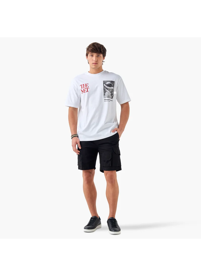 SP Characters Edouard Manet Print T-shirt with Crew Neck
