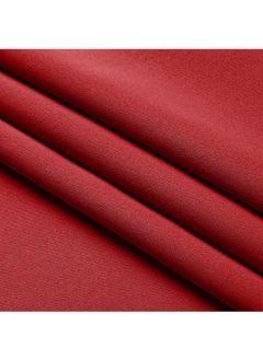 Bluejw 2-Piece Solid Color Blackout Outdoor Curtains Red  - Image 2