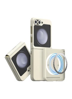 araree araree Aero Flex M Samsung Galaxy Z Flip 6 Case Improved Version with Hinge Protection, Compatible with Magsafe Accessories & Chager Anti-Fingerprint Thin & Slim Shockproof Case - Cream  - Image 1