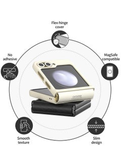 araree araree Aero Flex M Samsung Galaxy Z Flip 6 Case Improved Version with Hinge Protection, Compatible with Magsafe Accessories & Chager Anti-Fingerprint Thin & Slim Shockproof Case - Cream  - Image 2