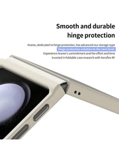 araree araree Aero Flex M Samsung Galaxy Z Flip 6 Case Improved Version with Hinge Protection, Compatible with Magsafe Accessories & Chager Anti-Fingerprint Thin & Slim Shockproof Case - Cream  - Image 5