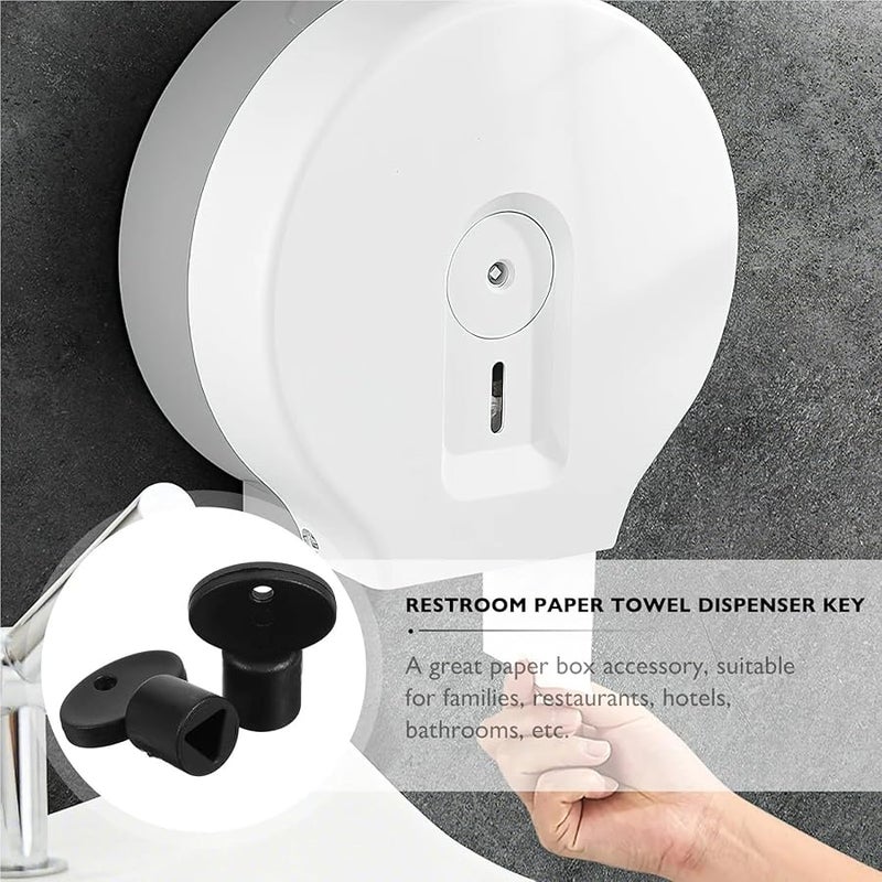 Commercial Toilet Paper Dispenser Key Replacement Plastic 10pcs Practical Convenient Use - Image 4