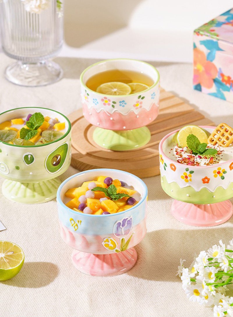 Dessert Cup, Footed Ceramic Ice Cream Cup for Cake, Pudding, Fruit, Oven, Dishwasher and Microwave Safe, 360ml (Lemon Yellow)  - Image 5