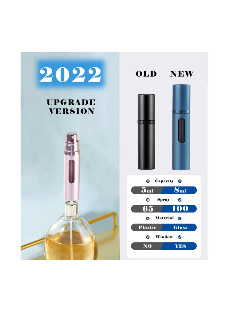 SYOSI Perfume Spray Bottle, Portable Perfume Refillable Spray, High-Grade Real Glass Material, Bottom filling Mini Atomizer Spray Perfume Bottle Set for Travel (Green) - Image 5