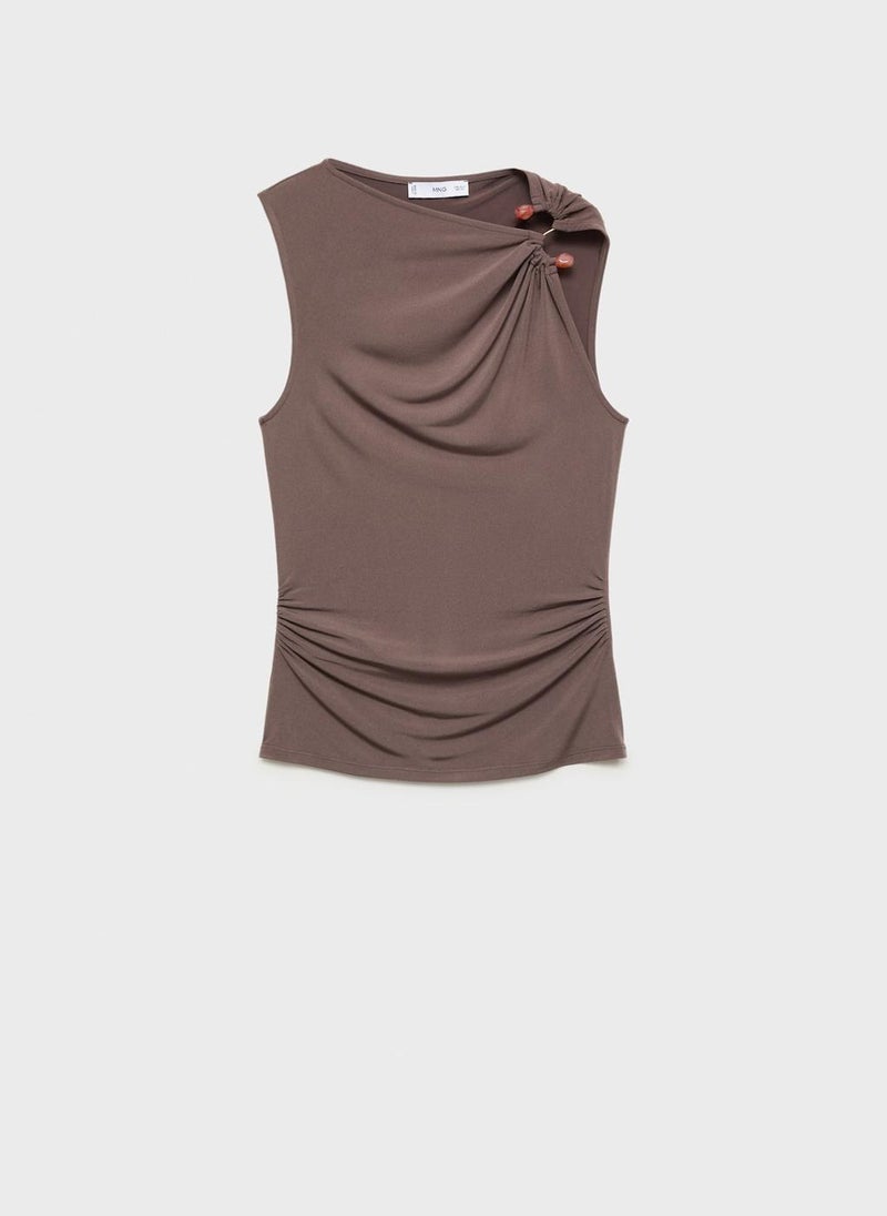 MANGO Casual Petri Midi Top  - Image 4