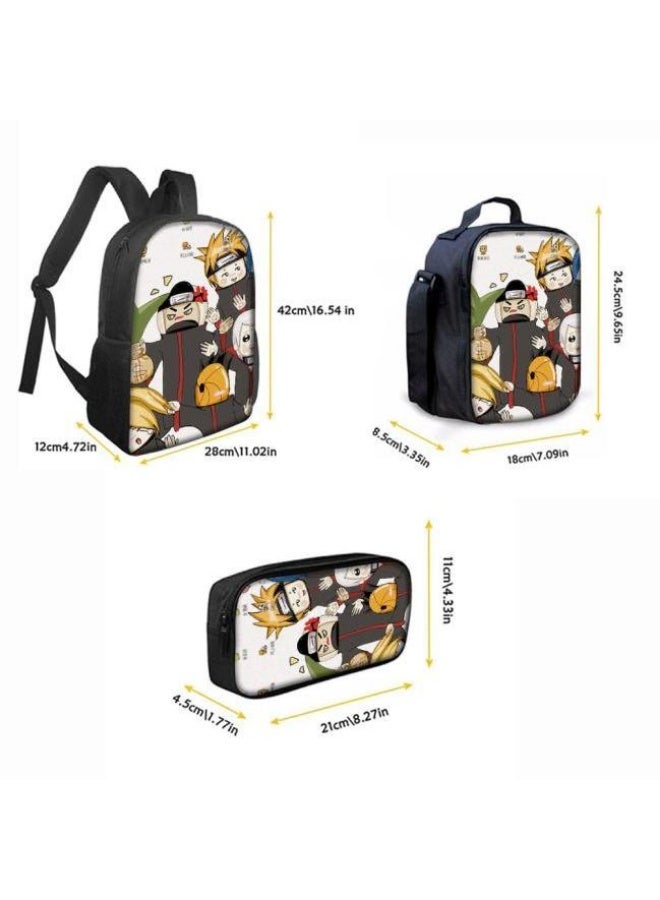 عام حقيبة ظهر مطبوعة بالرسوم المتحركة + مجموعة حقائب اليد + القلم، مجموعة حقائب عملية من ثلاث قطع (يمكن استخدام الطلاب والأطفال ونزهات الأصدقاء ورياضات تسلق الجبال وما إلى ذلك) - 30 - Image 4