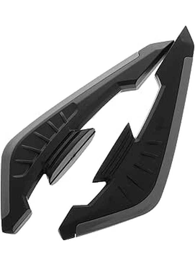 Black Motorcycle Side Fairing Spoilers Aerodynamic Body Upgrade Scratch Protection - Image 1