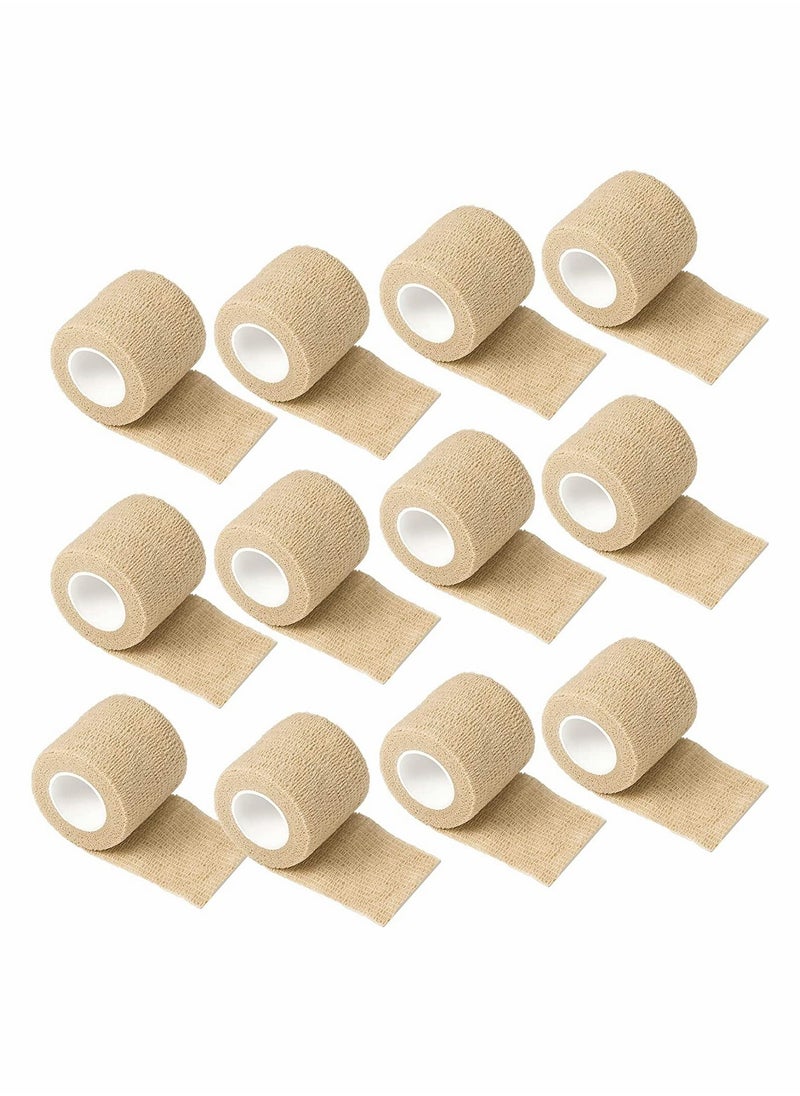 Y&D 12 Pack Self Adhesive Bandage Adherent Cohesive Wrap Bandages 2 Inches X 5 Yards All Sports wrap Tape Breathable Wound  - Image 1