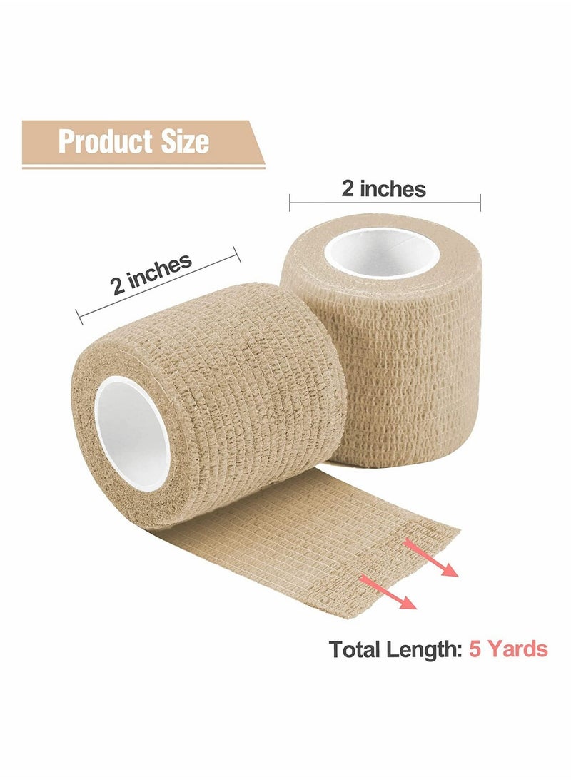 Y&D 12 Pack Self Adhesive Bandage Adherent Cohesive Wrap Bandages 2 Inches X 5 Yards All Sports wrap Tape Breathable Wound  - Image 5
