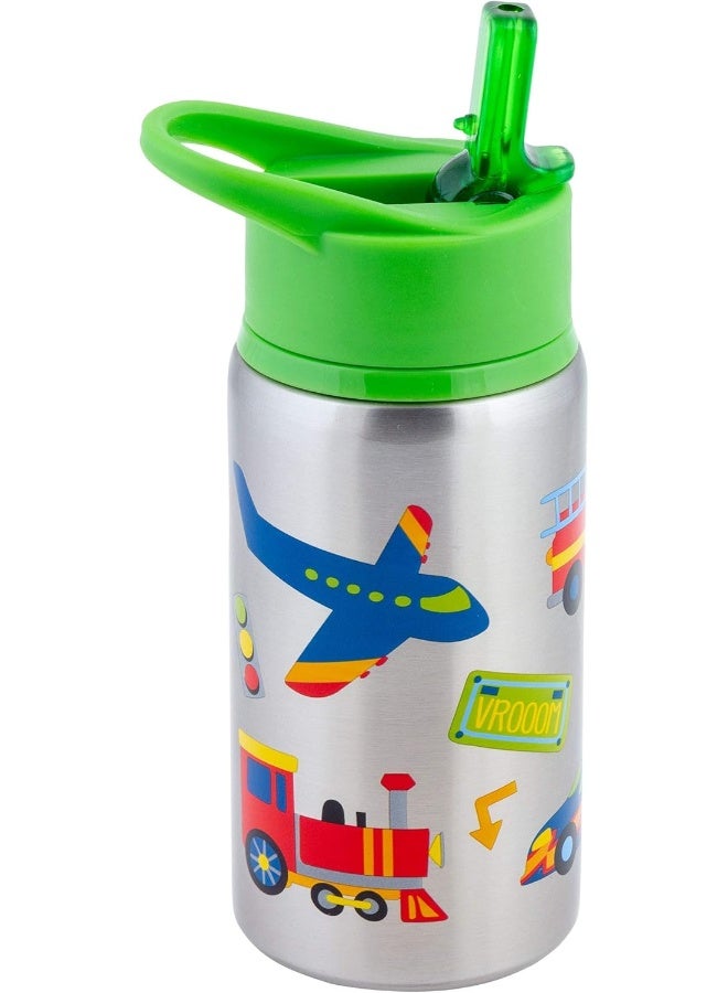 Stephen Joseph Flip Top Stainless Steel Water Bottle - Image 1