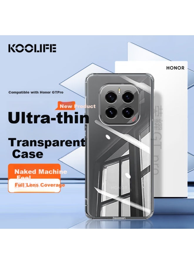 Koolife Transparent Soft Case For Huawei Honor Gt Pro, Simple Skin-friendly Full Cover Lens Soft Shell, Fingerprint-resistant Back Cover