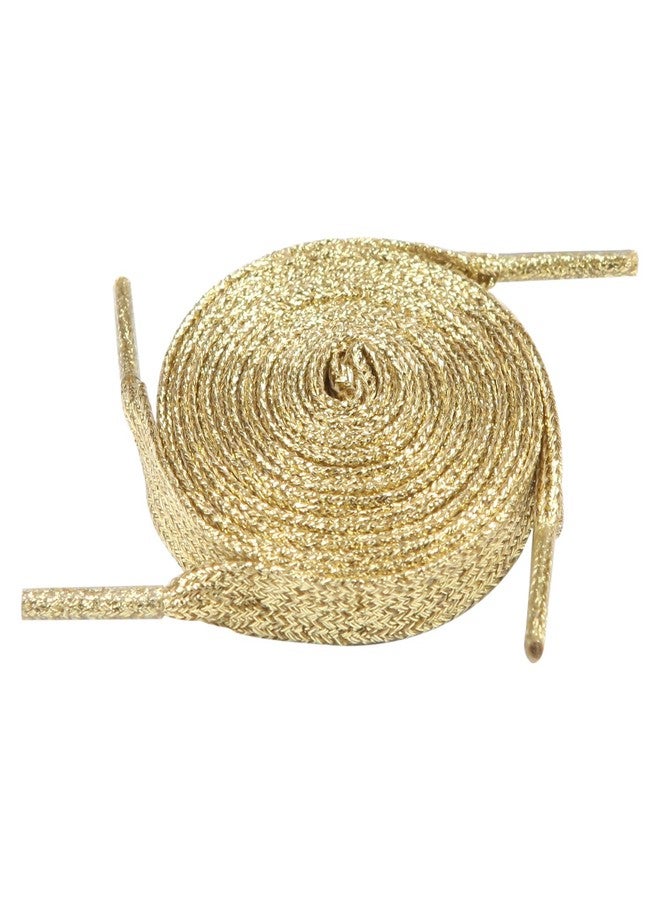 5Chaos Vibrant Shoelaces for Fun, Cool Design with Metal Aglets 1 Pair, Metallic Gold, 39" (100CM) - Image 1
