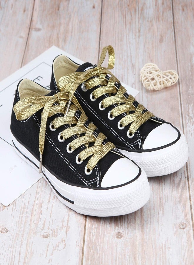 5Chaos Vibrant Shoelaces for Fun, Cool Design with Metal Aglets 1 Pair, Metallic Gold, 39" (100CM) - Image 3