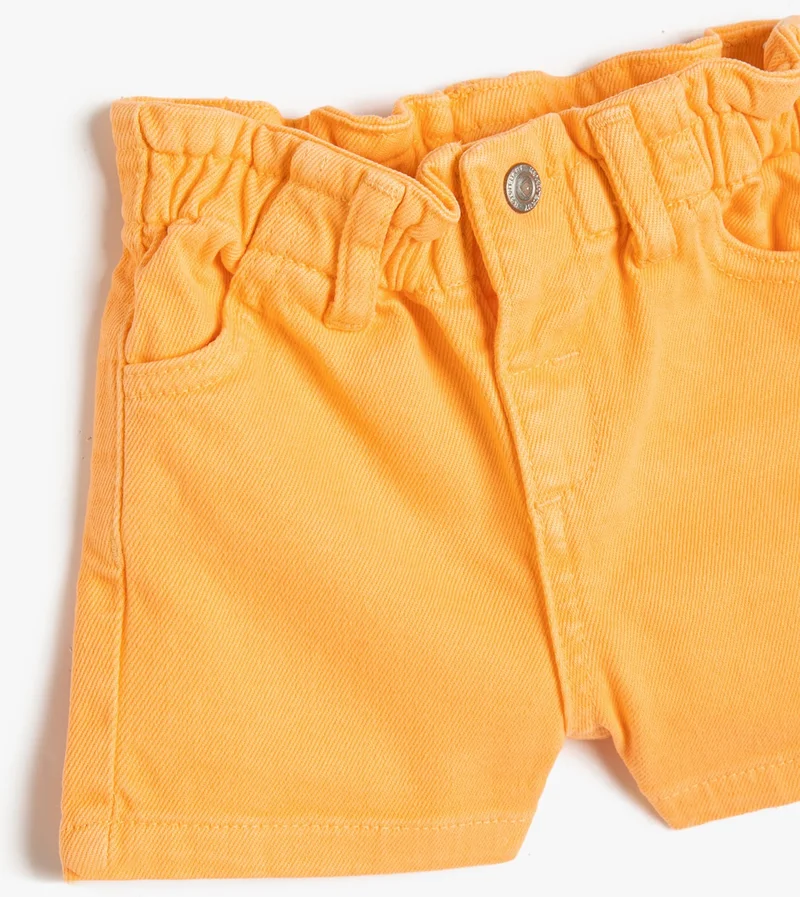 كوتون Cotton Shorts with Pockets Elastic Waist Cotton