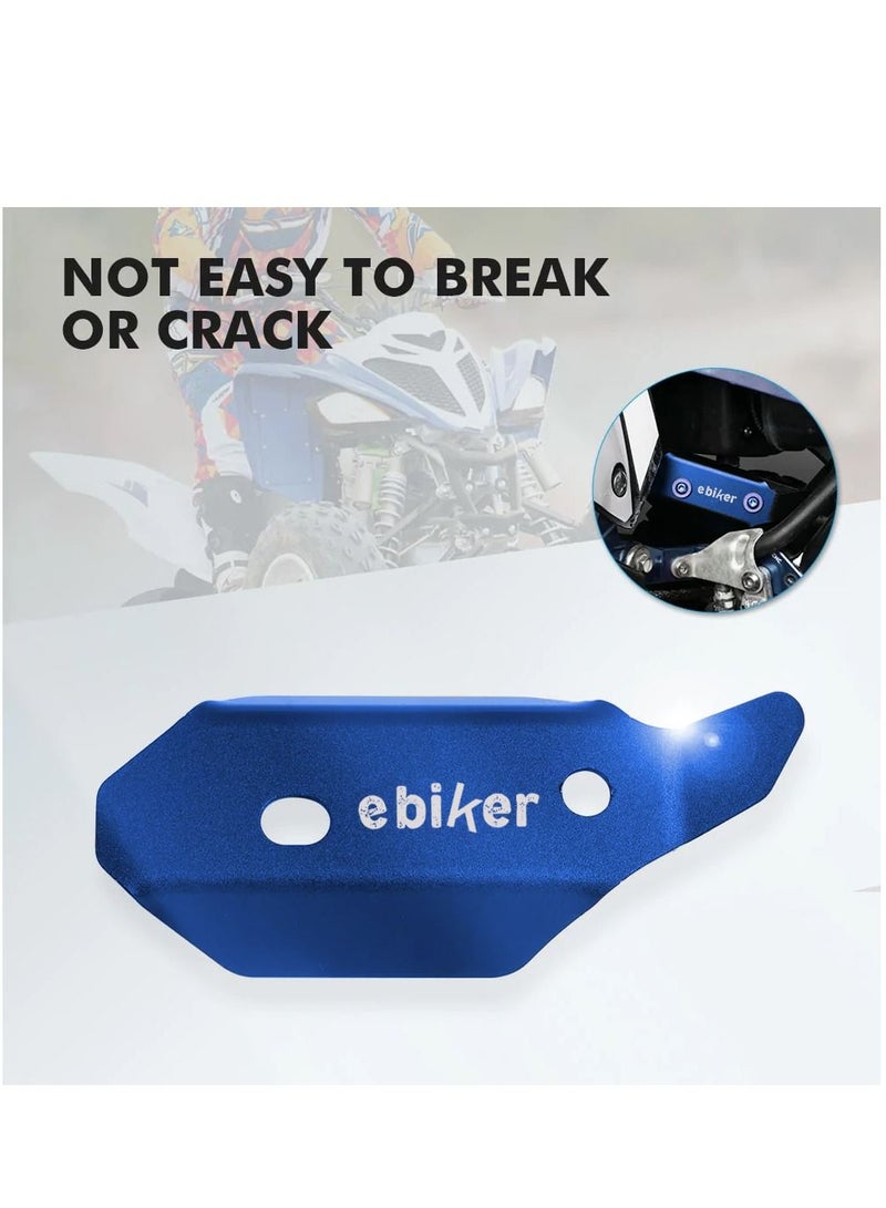 General CNC Machined Mid Pipe Heat Shield Compatible for Yamaha Raptor, Blue Color  - Image 3