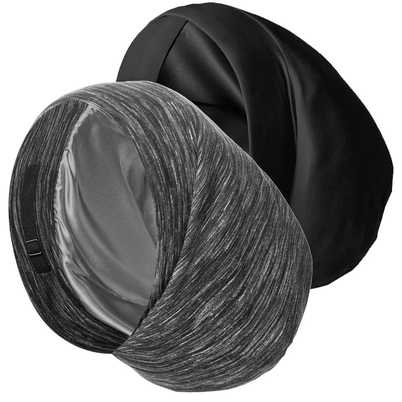 Blueelf Satin Bonnet Silk Lined Sleep Cap- Adjustable Hair Cover for Women Men Frizzy Hair Night Cap Patients Care - Image 1