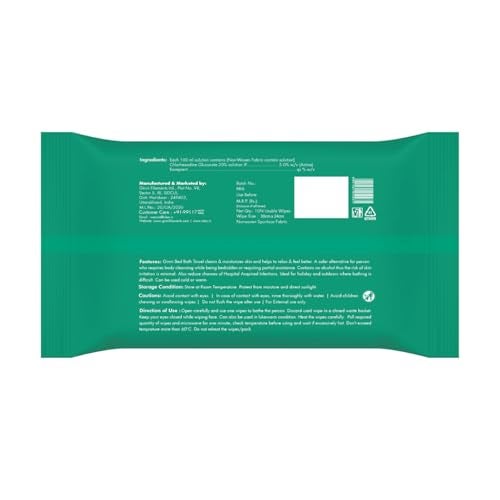 GINNI Hygiene Sponge Bed Bath Towel Wet Wipes For Adults, Patients (10 Pulls/Pack, Pack of 4) - Image 2