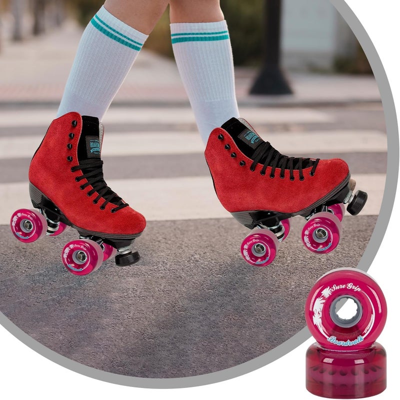 SureGrip Boardwalk Outdoor Roller Skates Wheels | Made with Urethane & 65mm Diameter | Suitable for Complete Wheels Replacement Made in USA (Set of 8 Wheels) - Image 3