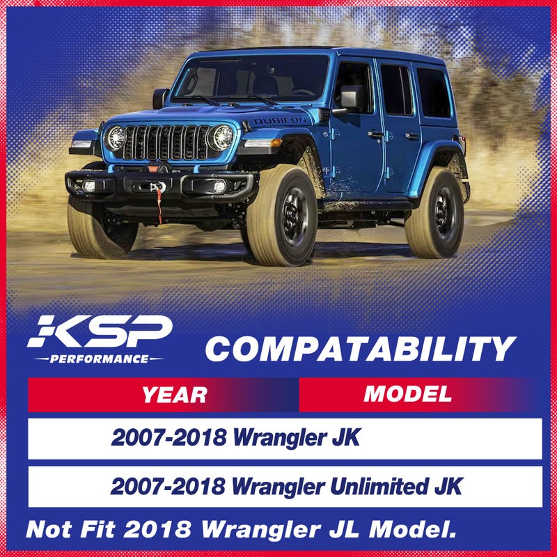 KSP PERFORMANCE KSP 3"Front and 3"Rear Full Suspension Lift Kits with Shock Extenders fit for 2007-2018 Wrangler JK 2WD 4WD, Such as Editions Rubicon/Unlimited/Sahara/Sports and Moreï¼ˆBlack) - Image 2