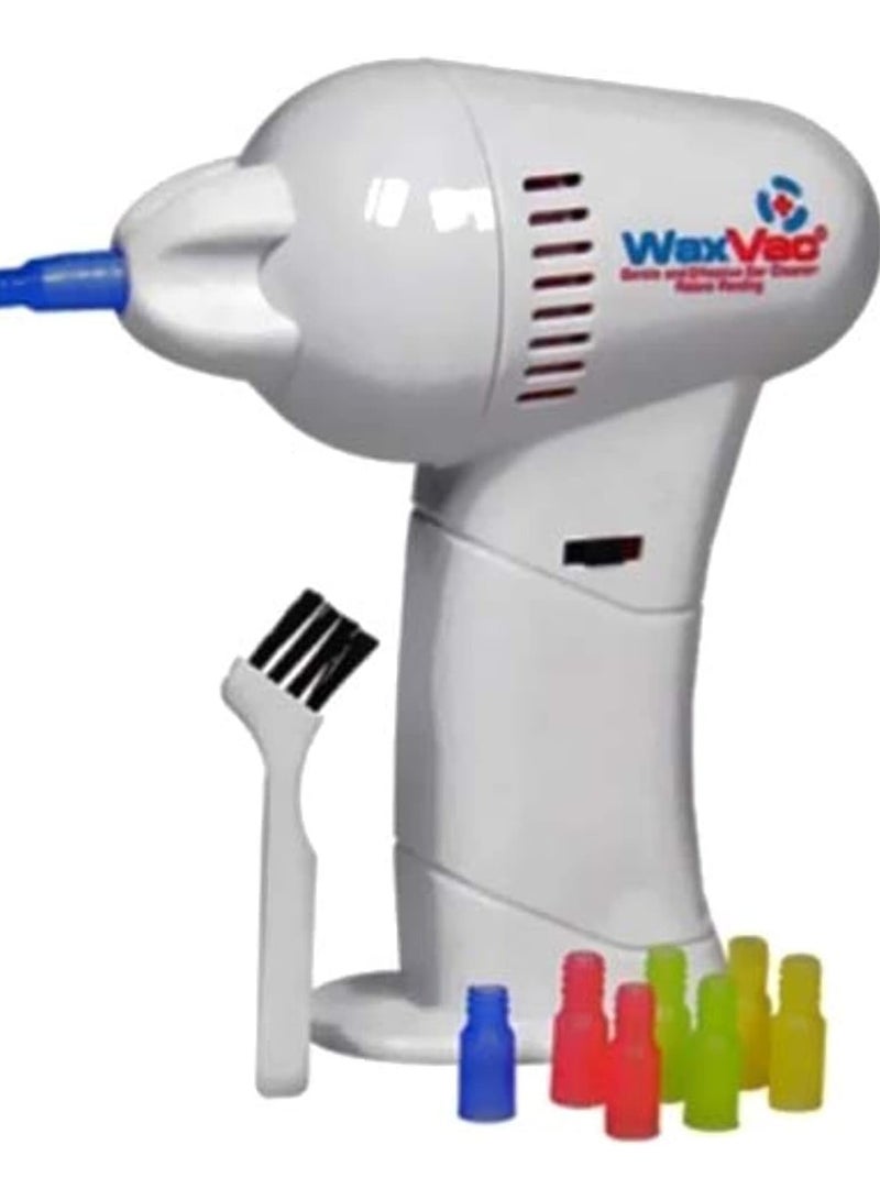 AS SEEN ON TV WaxVac Vacuum Ear Cleaning System Clean Wax Vac as Seen on TV Ears Care Removel Tool Earpick with 8 Silicon Cleaner Clips and Cleaning Brush (White)  - Image 2