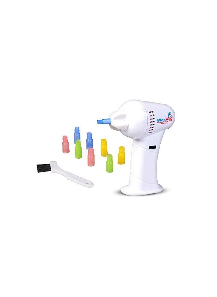 AS SEEN ON TV WaxVac Vacuum Ear Cleaning System Clean Wax Vac as Seen on TV Ears Care Removel Tool Earpick with 8 Silicon Cleaner Clips and Cleaning Brush (White)  - Image 3