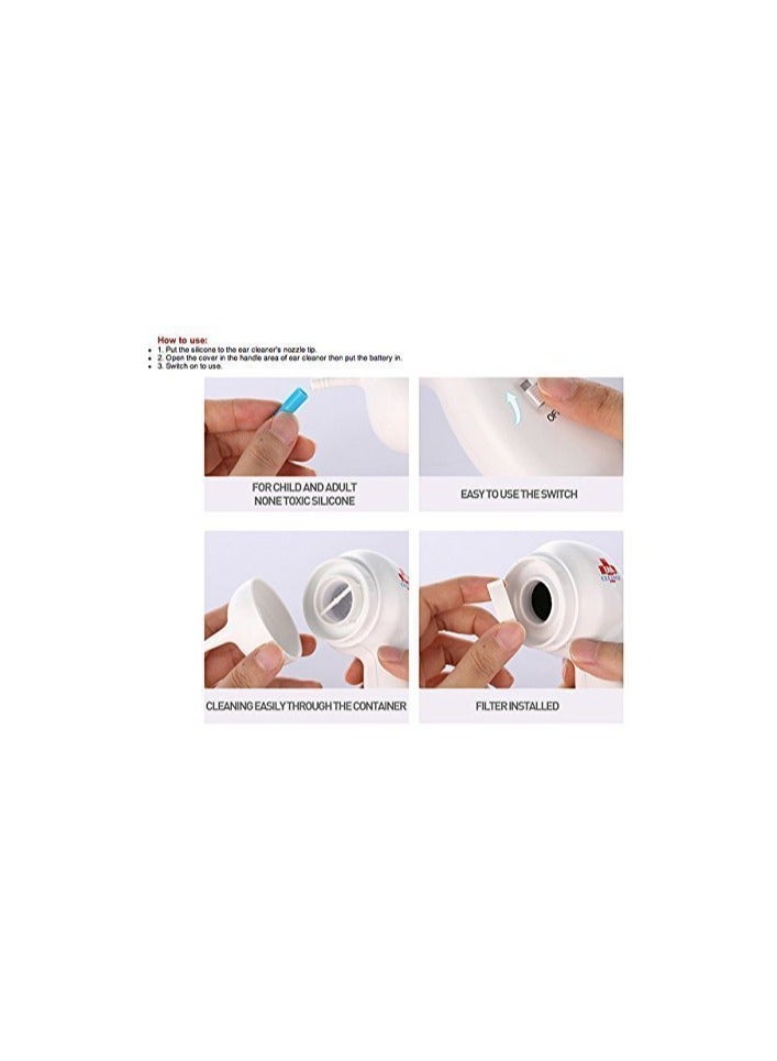 AS SEEN ON TV WaxVac Vacuum Ear Cleaning System Clean Wax Vac as Seen on TV Ears Care Removel Tool Earpick with 8 Silicon Cleaner Clips and Cleaning Brush (White)  - Image 4