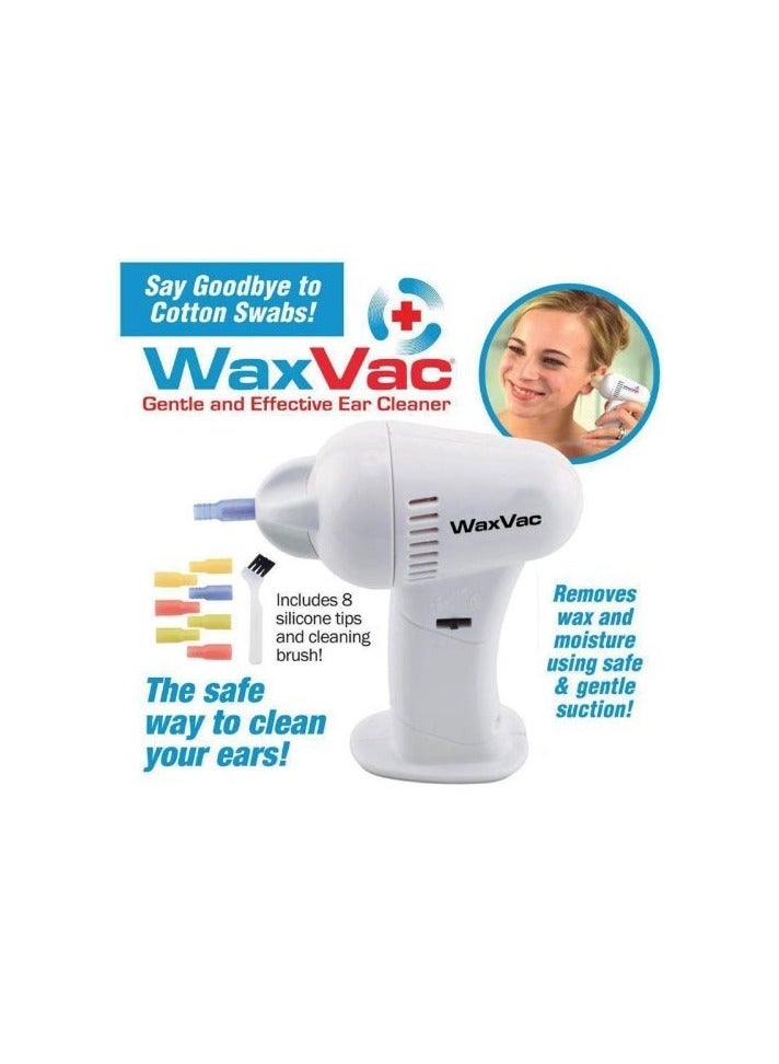 AS SEEN ON TV WaxVac Vacuum Ear Cleaning System Clean Wax Vac as Seen on TV Ears Care Removel Tool Earpick with 8 Silicon Cleaner Clips and Cleaning Brush (White)  - Image 5