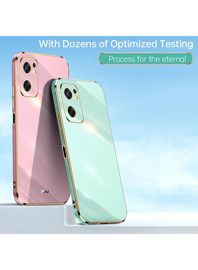 اس-توب جراب لهاتف OPPO Reno7 SE من XINLI، جراب هاتف TPU مطلي بالكهرباء 6D بحافة مستقيمة - Image 2