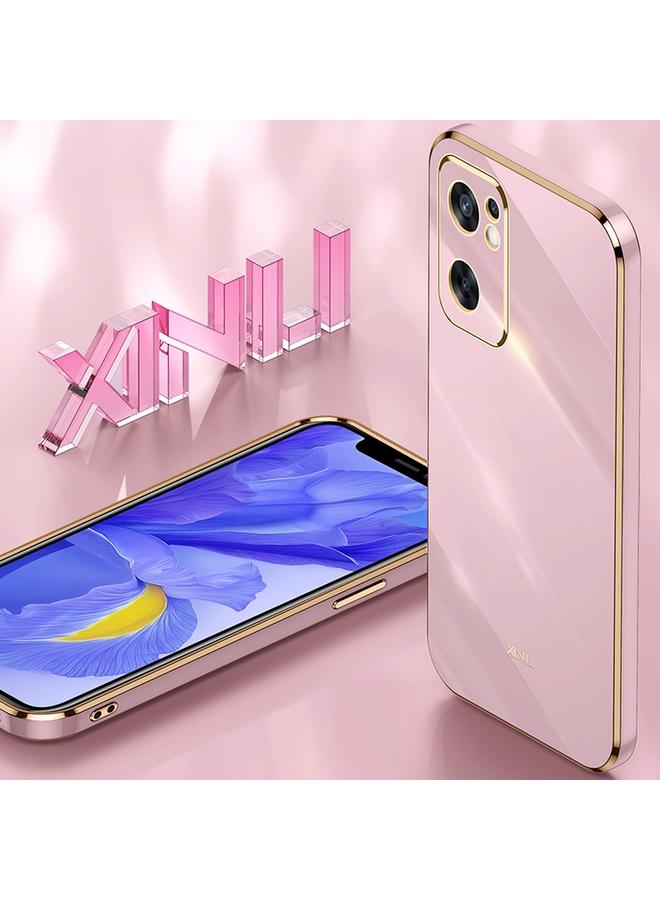 اس-توب جراب لهاتف OPPO Reno7 SE من XINLI، جراب هاتف TPU مطلي بالكهرباء 6D بحافة مستقيمة - Image 3
