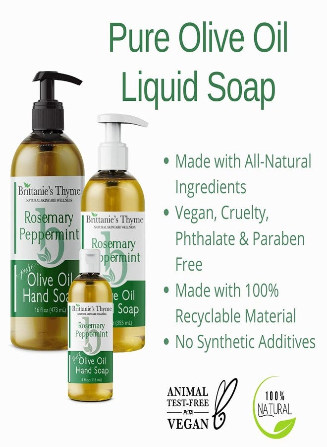 Brittanie's Thyme Brittanie’s Pure Castile Liquid Soap Refill, Rosemary Peppermint, 16 Ounce | Dish Soap, Hair & Body, Home, Gentle and Pure, Made with Natural Luxurious Oils, Vegan & Gluten Free Non-GMO - Image 3