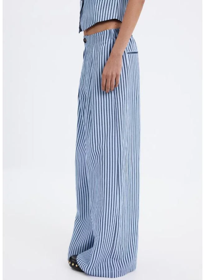 مانجو Striped Flowy Trousers