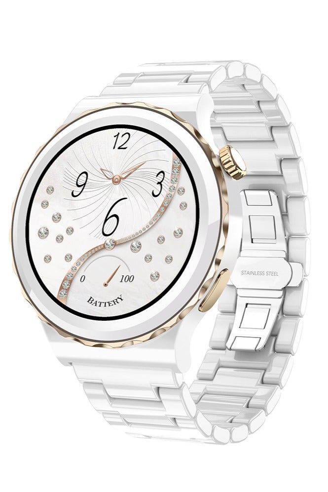 رولستيمي ساعة ذكية للرجال / النساء تعمل بالبلوتوث وظيفة الاتصال 1.32 بوصة تعمل باللمس بملء الشاشة ، ومراقبة النوم ، وإخطار الرسائل، وأنماط تمرين متعددة للاختيار من بينها ، وسوار ذكي - Image 1