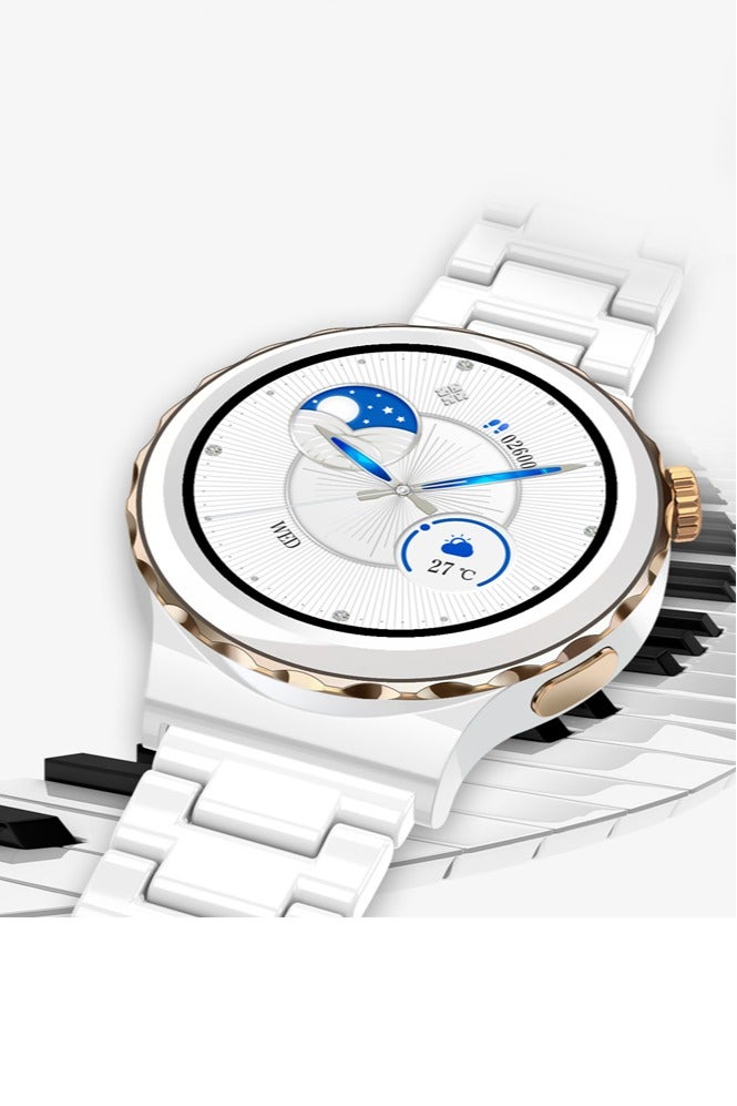 رولستيمي ساعة ذكية للرجال / النساء تعمل بالبلوتوث وظيفة الاتصال 1.32 بوصة تعمل باللمس بملء الشاشة ، ومراقبة النوم ، وإخطار الرسائل، وأنماط تمرين متعددة للاختيار من بينها ، وسوار ذكي - Image 5